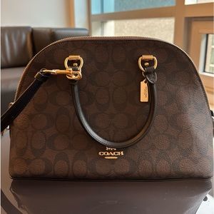Coach Katy Satchel Canvas and Leather